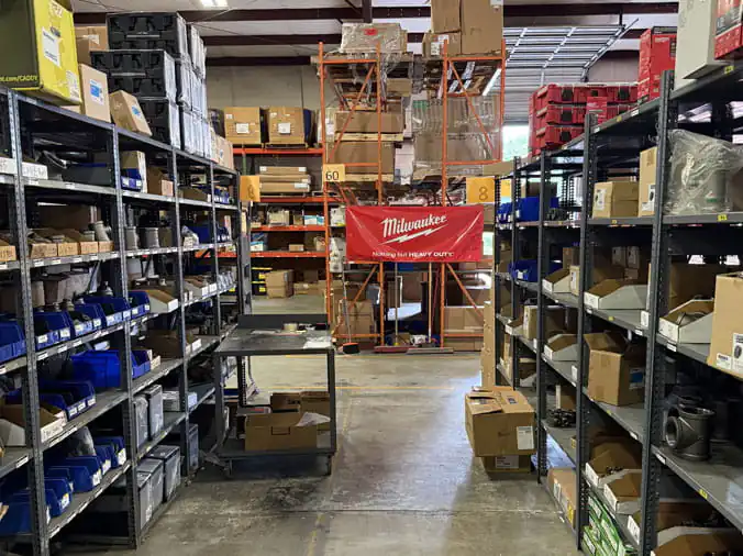 PLumbing warehouse interior at Hajoca Knoxville